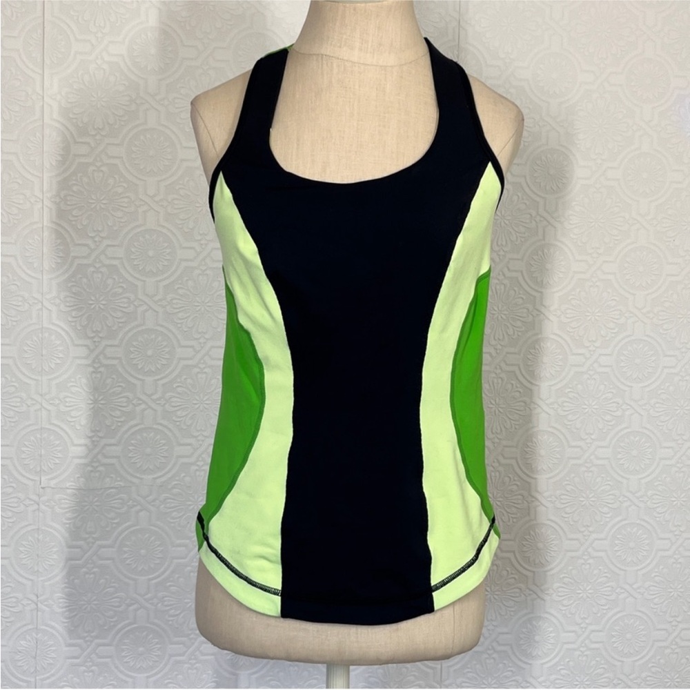 Lululemon Black and Green Tank Top